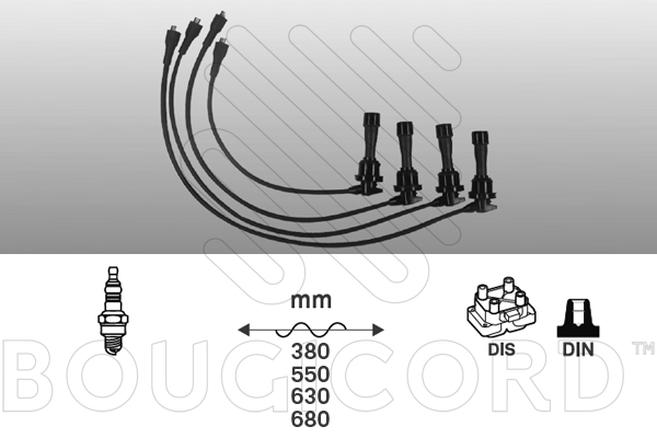 Bougiekabelset Bougicord 7414