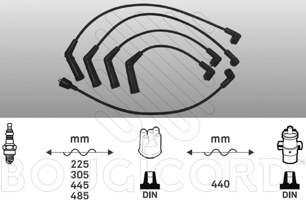 Bougiekabelset Bougicord 8106
