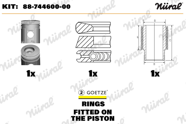 Cilinderbus/voering Nüral 88-744600-00