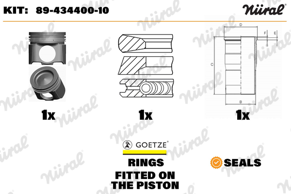 Cilinderbus/voering Nüral 89-434400-10