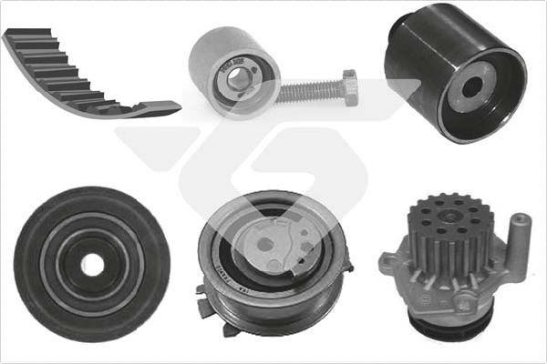 Distributieriem kit inclusief waterpomp Hutchinson KH 448WP68
