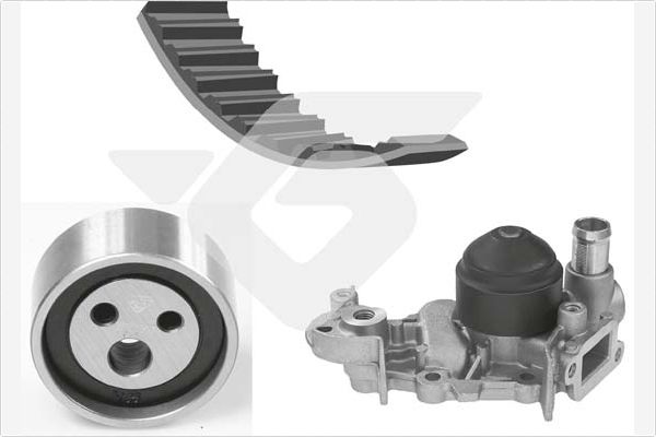 Distributieriem kit inclusief waterpomp Hutchinson KH 48WP34