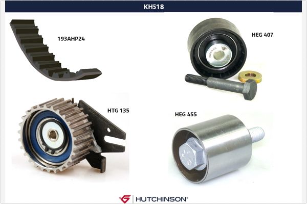Distributieriem kit Hutchinson KH 518