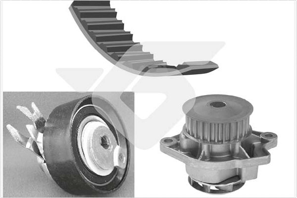 Distributieriem kit inclusief waterpomp Hutchinson KH 99WP33