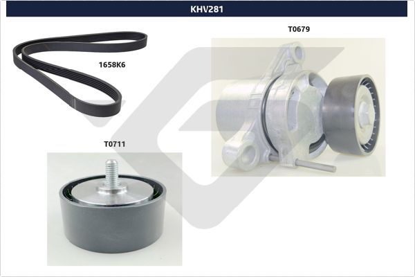 Poly V-riemen kit Hutchinson KHV 281