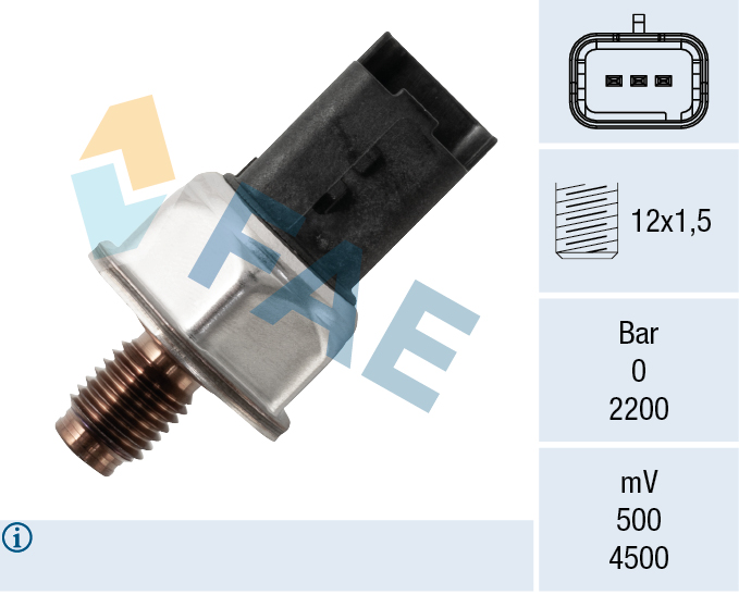 Sensor, brandstofdruk FAE 15626