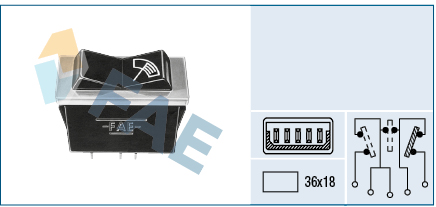 Ruitenwisserschakelaar FAE 62500