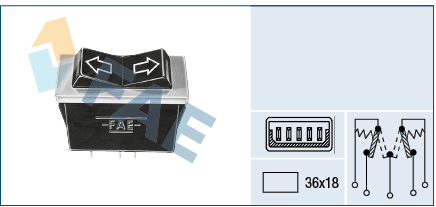 Raambedieningsschakelaar FAE 62540