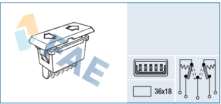 Raambedieningsschakelaar FAE 62580