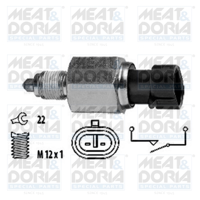 Achteruitrijlichtschakelaar Meat Doria 36033