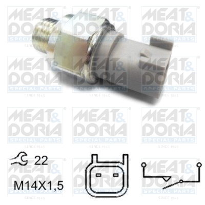 Achteruitrijlichtschakelaar Meat Doria 36063