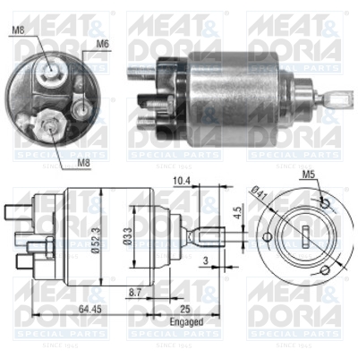 Starter magneetschakelaar Meat Doria 46043