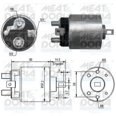 Starter magneetschakelaar Meat Doria 46092