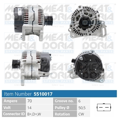 Alternator/Dynamo Meat Doria 5510017