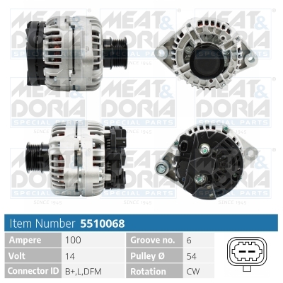 Alternator/Dynamo Meat Doria 5510068