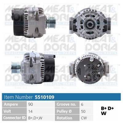 Alternator/Dynamo Meat Doria 5510109