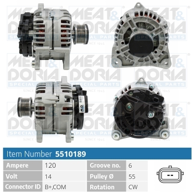 Alternator/Dynamo Meat Doria 5510189