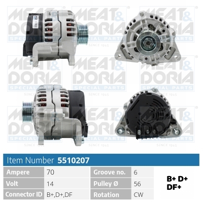 Alternator/Dynamo Meat Doria 5510207