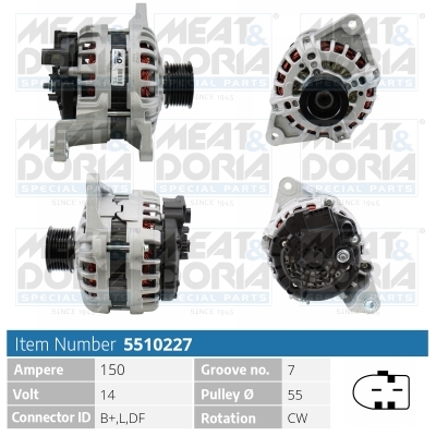 Alternator/Dynamo Meat Doria 5510227