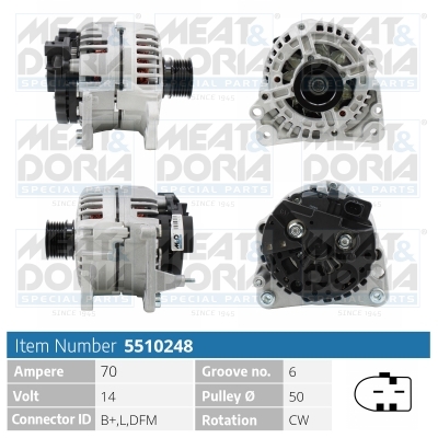 Alternator/Dynamo Meat Doria 5510248