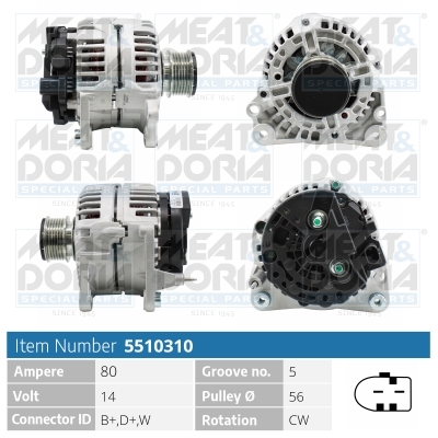 Alternator/Dynamo Meat Doria 5510310