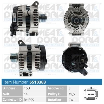 Alternator/Dynamo Meat Doria 5510383