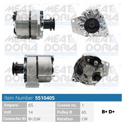 Alternator/Dynamo Meat Doria 5510405