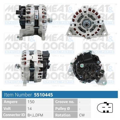 Alternator/Dynamo Meat Doria 5510445