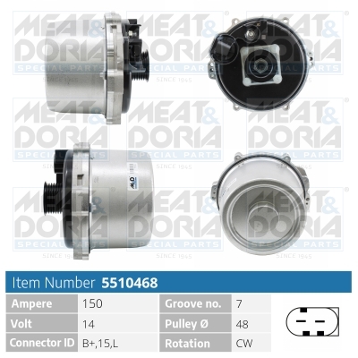 Alternator/Dynamo Meat Doria 5510468