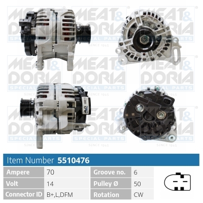 Alternator/Dynamo Meat Doria 5510476