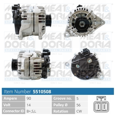 Alternator/Dynamo Meat Doria 5510508