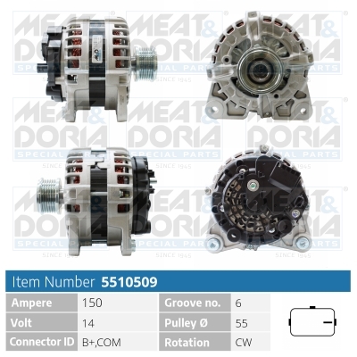 Alternator/Dynamo Meat Doria 5510509