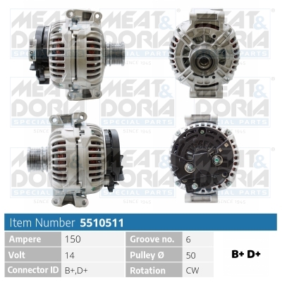 Alternator/Dynamo Meat Doria 5510511