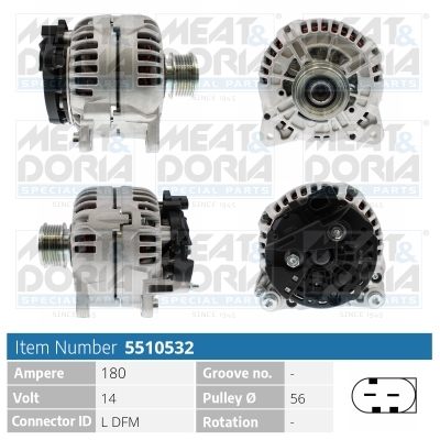 Alternator/Dynamo Meat Doria 5510532