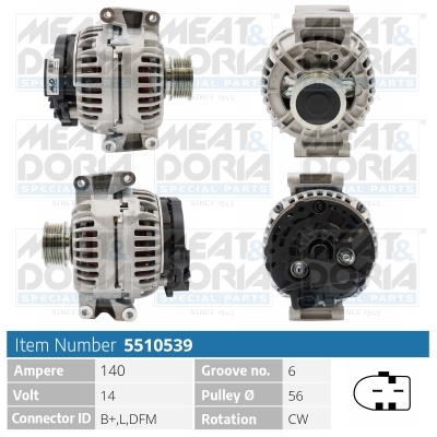 Alternator/Dynamo Meat Doria 5510539