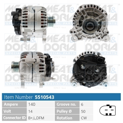 Alternator/Dynamo Meat Doria 5510543