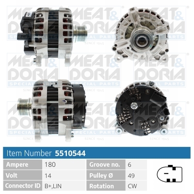 Alternator/Dynamo Meat Doria 5510544