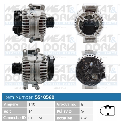 Alternator/Dynamo Meat Doria 5510560