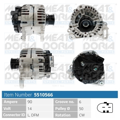 Alternator/Dynamo Meat Doria 5510566