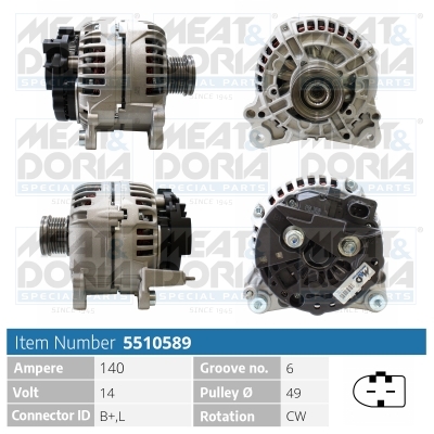 Alternator/Dynamo Meat Doria 5510589