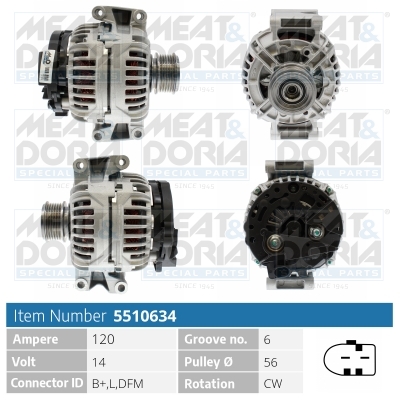 Alternator/Dynamo Meat Doria 5510634