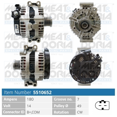 Alternator/Dynamo Meat Doria 5510652