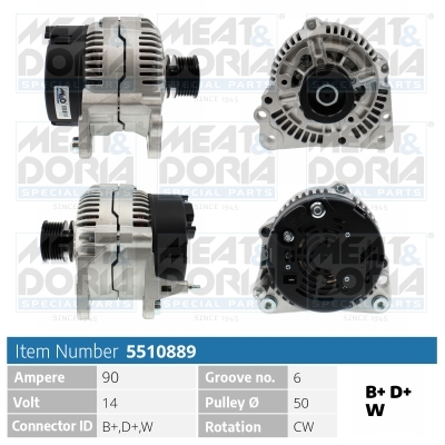 Alternator/Dynamo Meat Doria 5510889