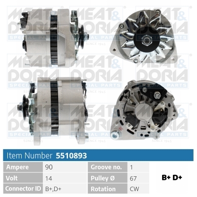 Alternator/Dynamo Meat Doria 5510893