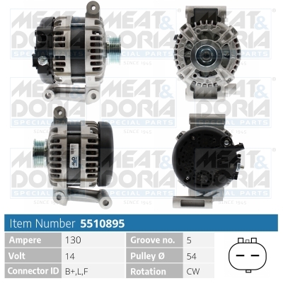 Alternator/Dynamo Meat Doria 5510895