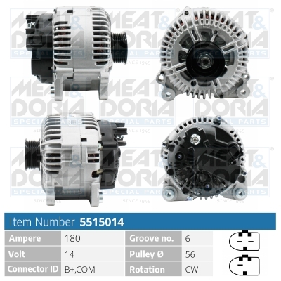 Alternator/Dynamo Meat Doria 5515014