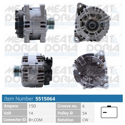 Alternator/Dynamo Meat Doria 5515064