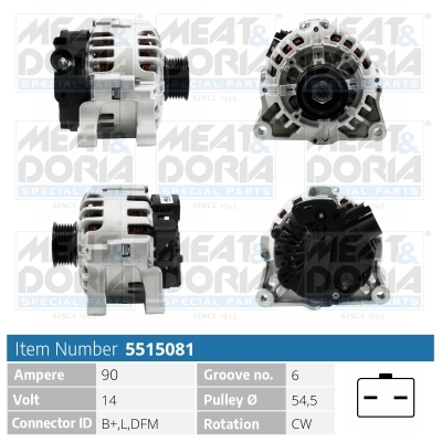 Alternator/Dynamo Meat Doria 5515081