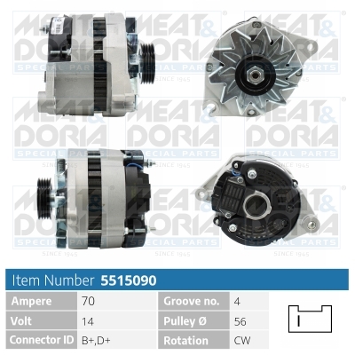 Alternator/Dynamo Meat Doria 5515090