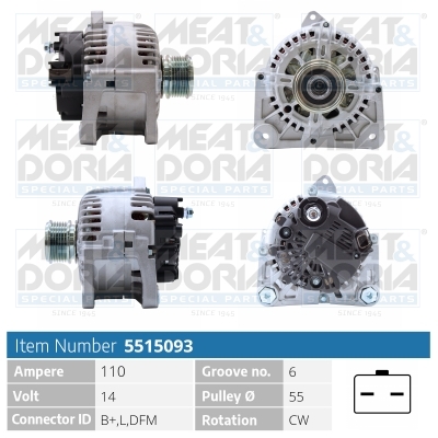 Alternator/Dynamo Meat Doria 5515093